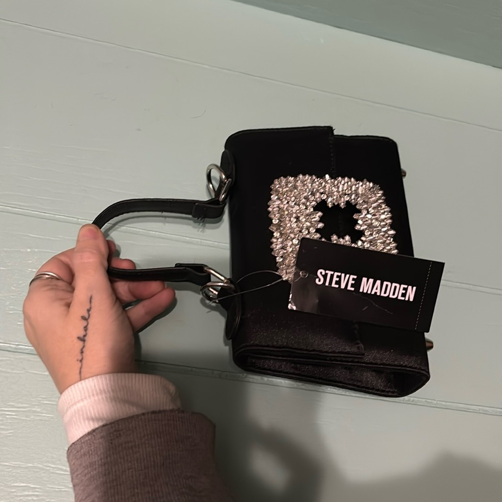 Steve Madden Black Evening Purse